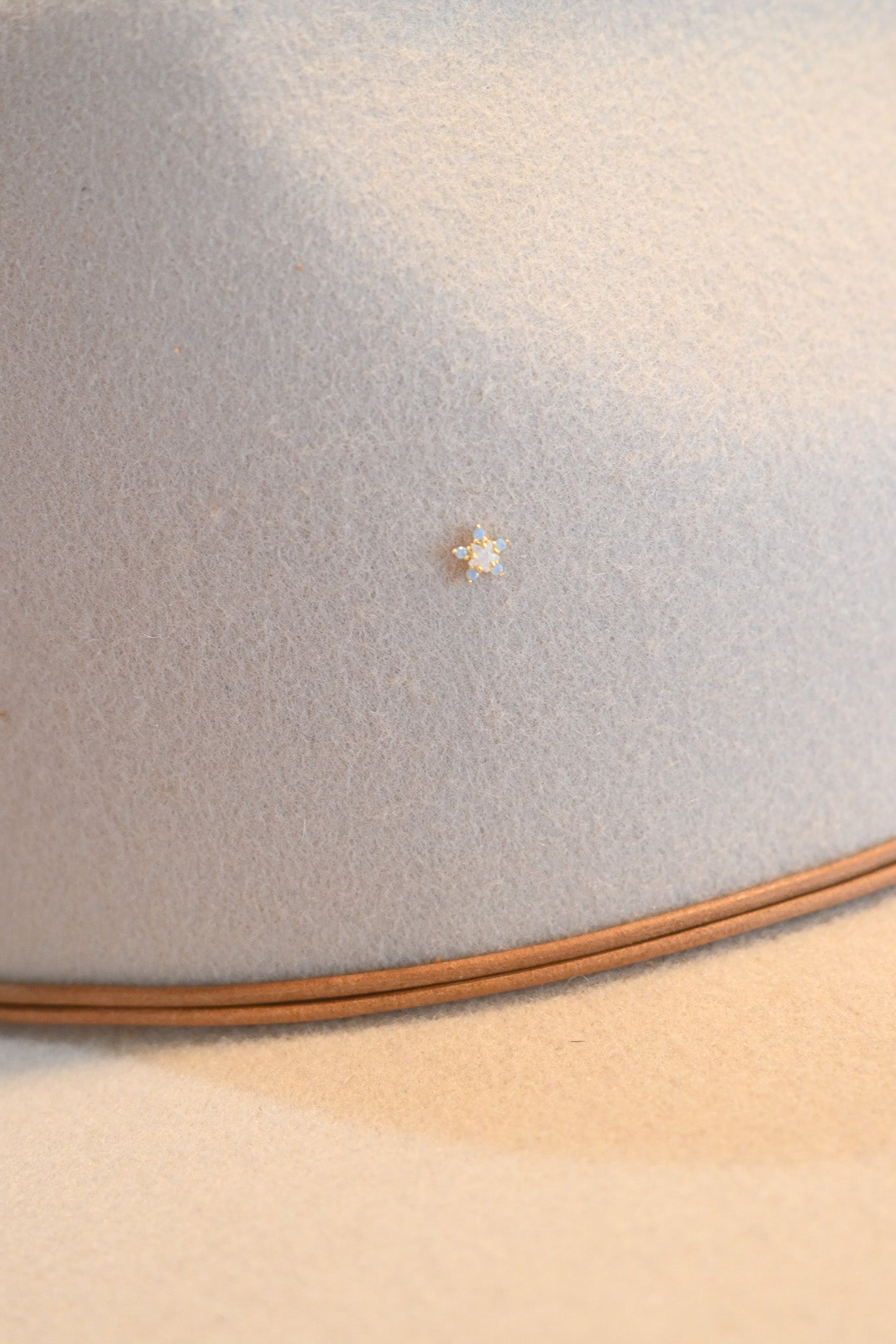 Tiny Crystal Columbine Hat Charm
