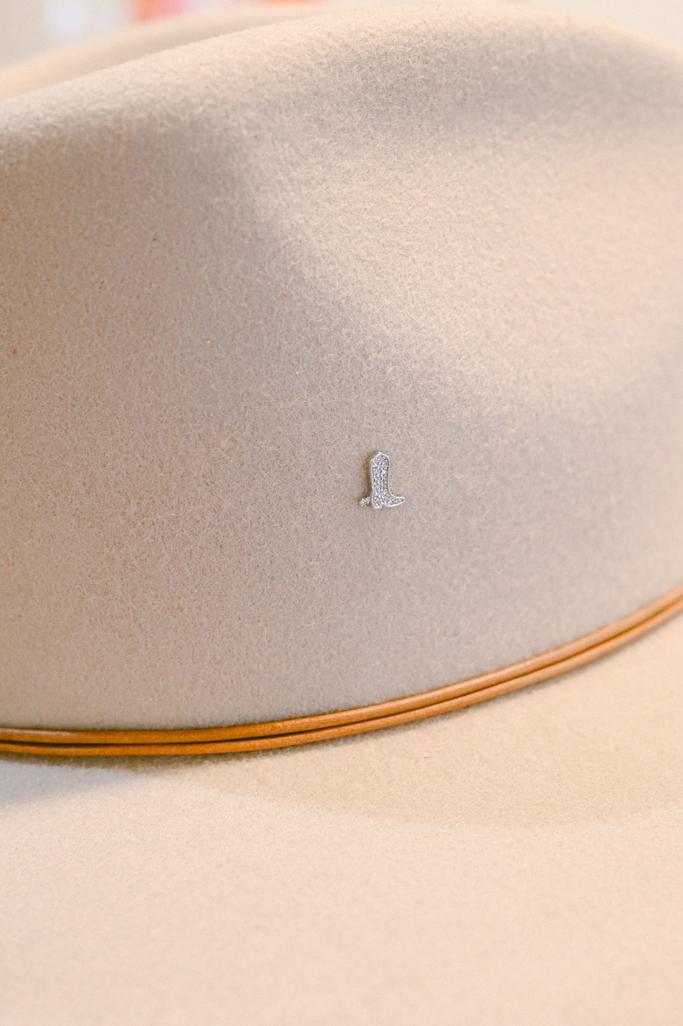 Crystal Cowboy Boot Hat Charm
