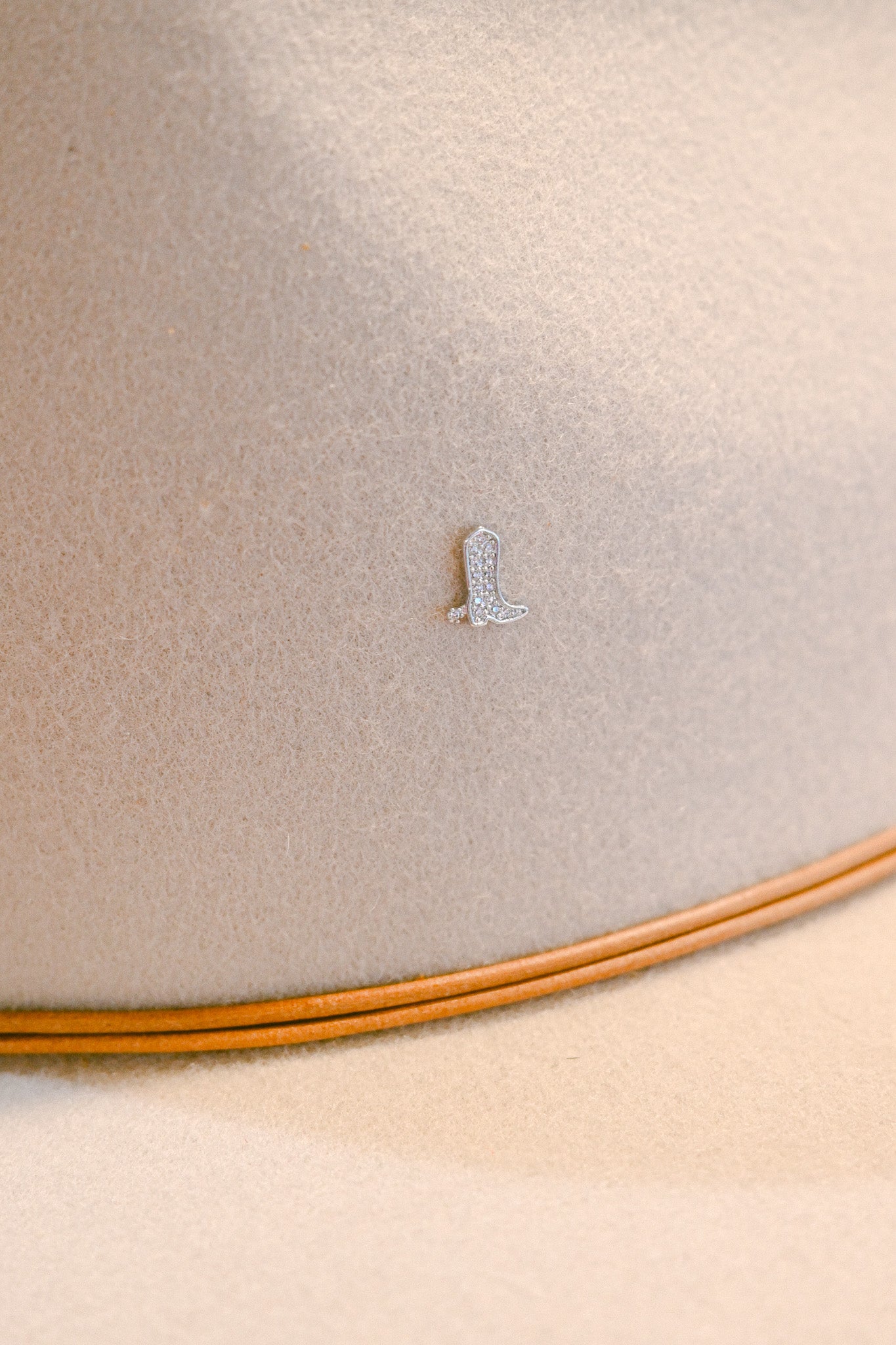 Crystal Cowboy Boot Hat Charm