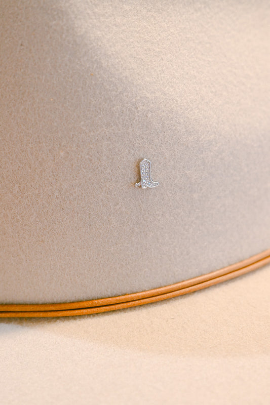 Crystal Cowboy Boot Hat Charm