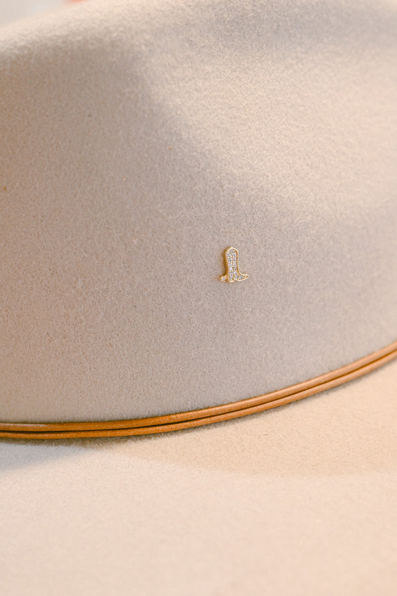 Crystal Cowboy Boot Hat Charm