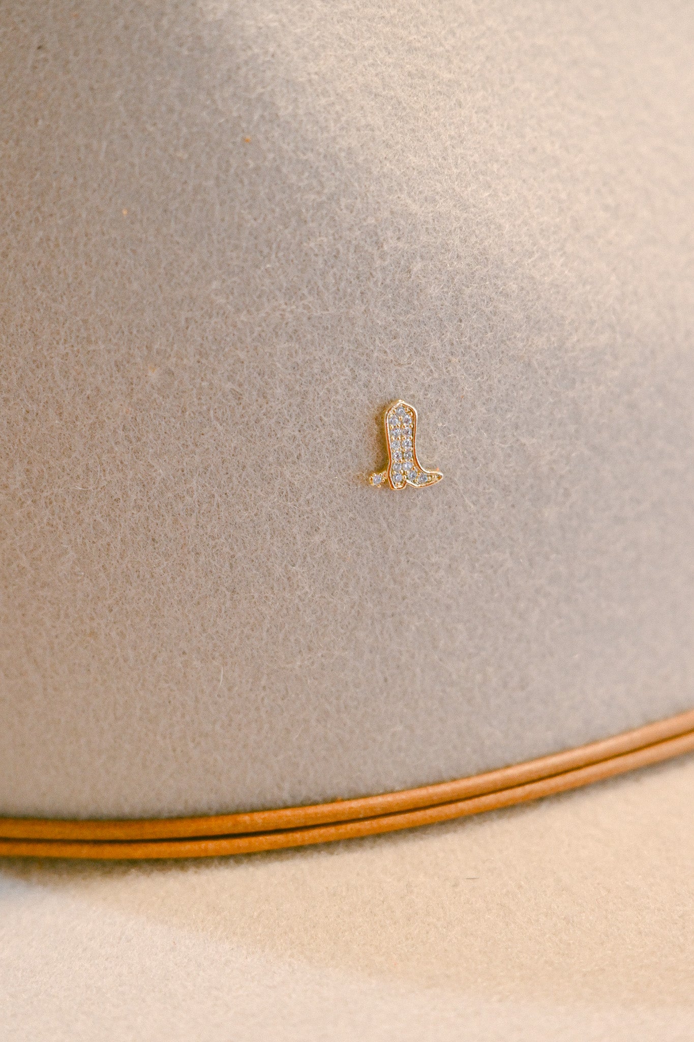 Crystal Cowboy Boot Hat Charm