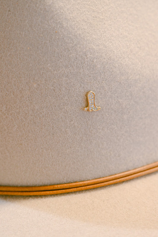 Crystal Cowboy Boot Hat Charm