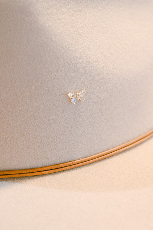 Crystal Butterfly Hat Charm