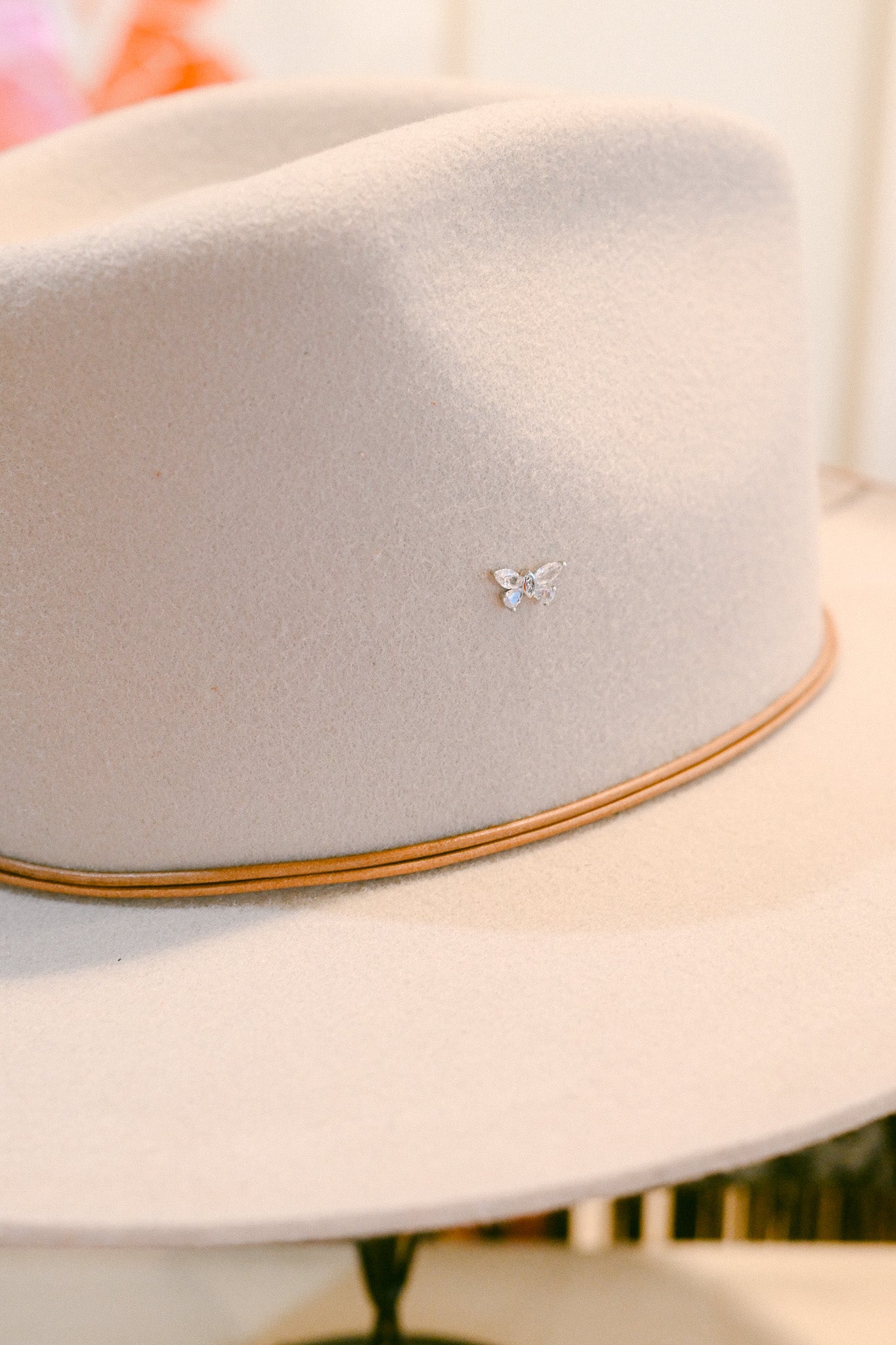 Crystal Butterfly Hat Charm