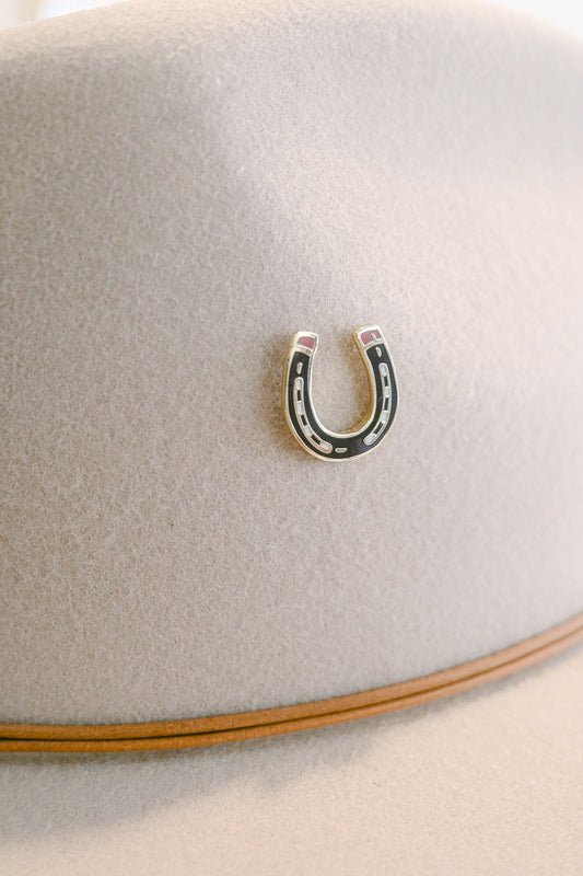 Enamel Horse Shoe Pin