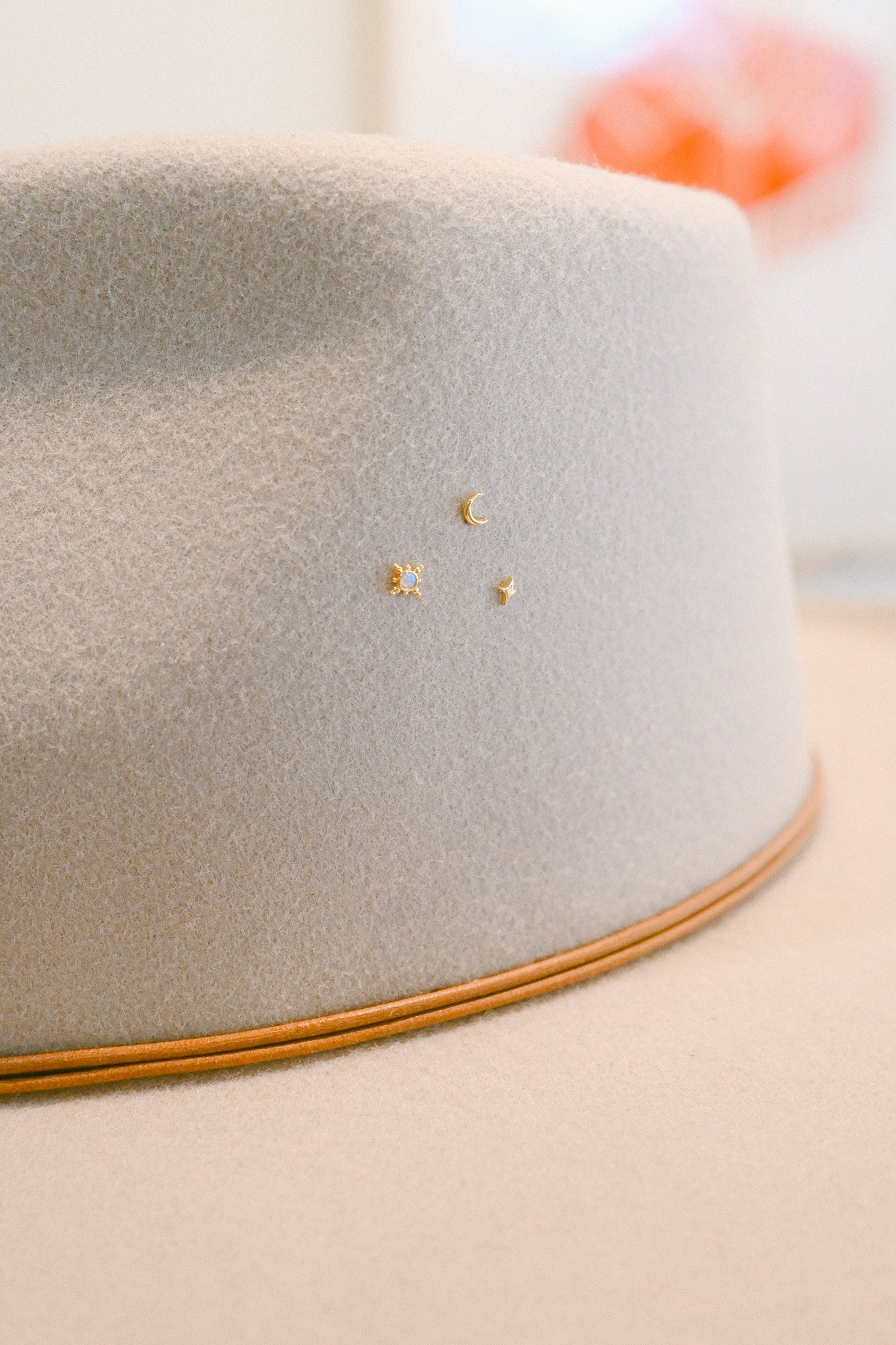 Tiny Moon and Stars Hat Charms - Set of 3