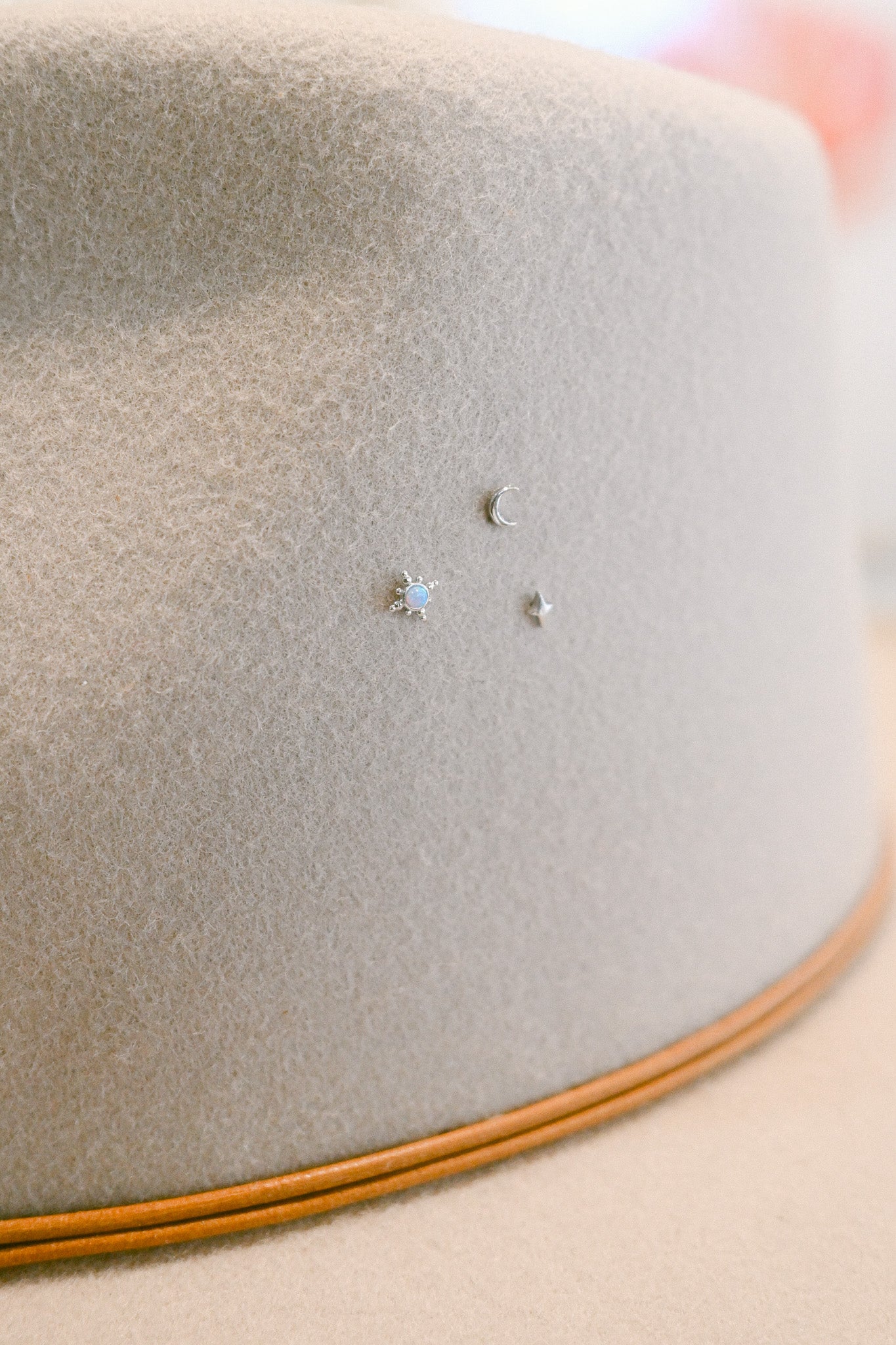 Tiny Moon and Stars Hat Charms - Set of 3