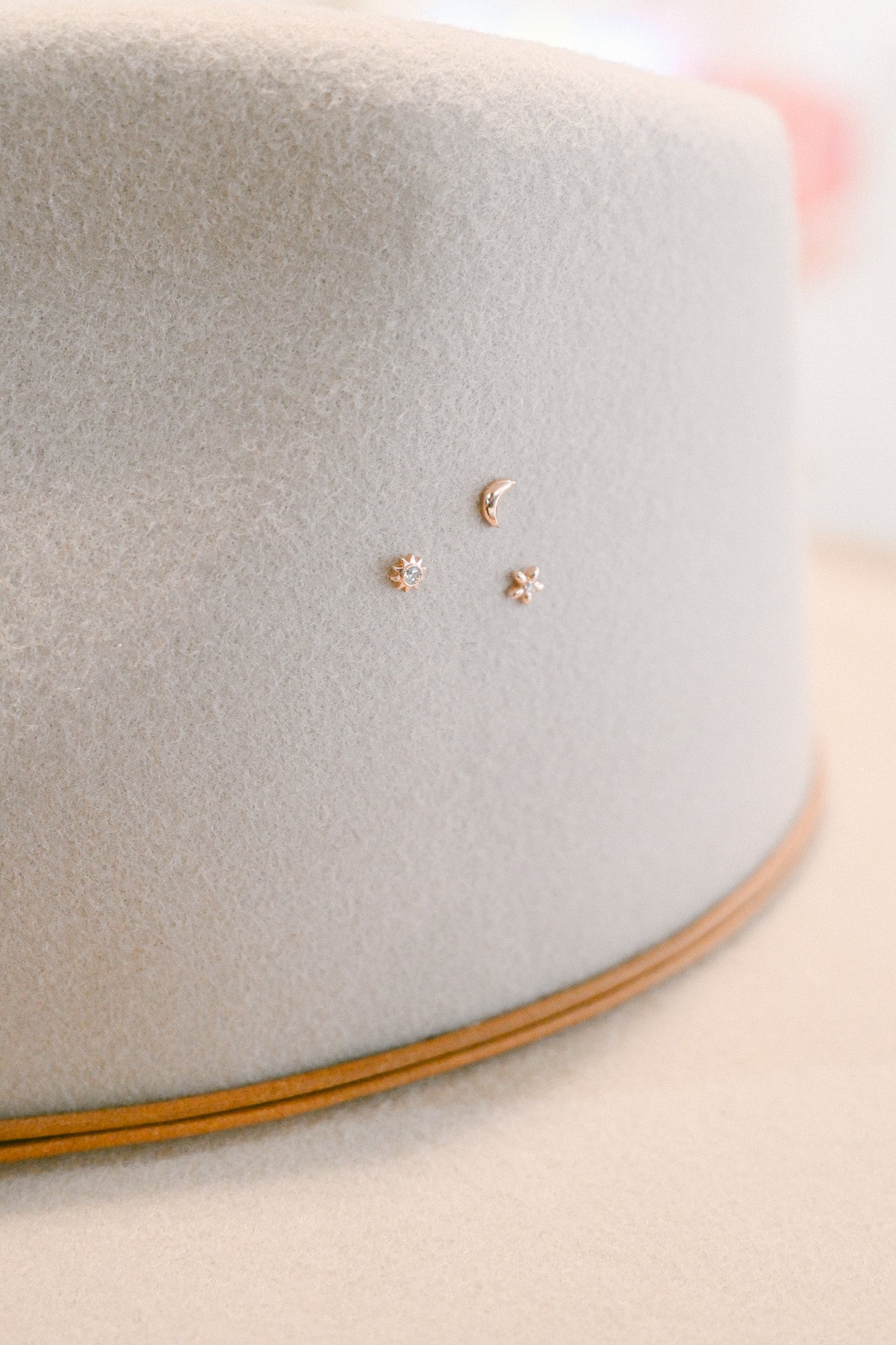 Tiny Moon and Stars Hat Charms - Set of 3