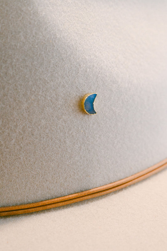 Labradorite Moon Hat Charm