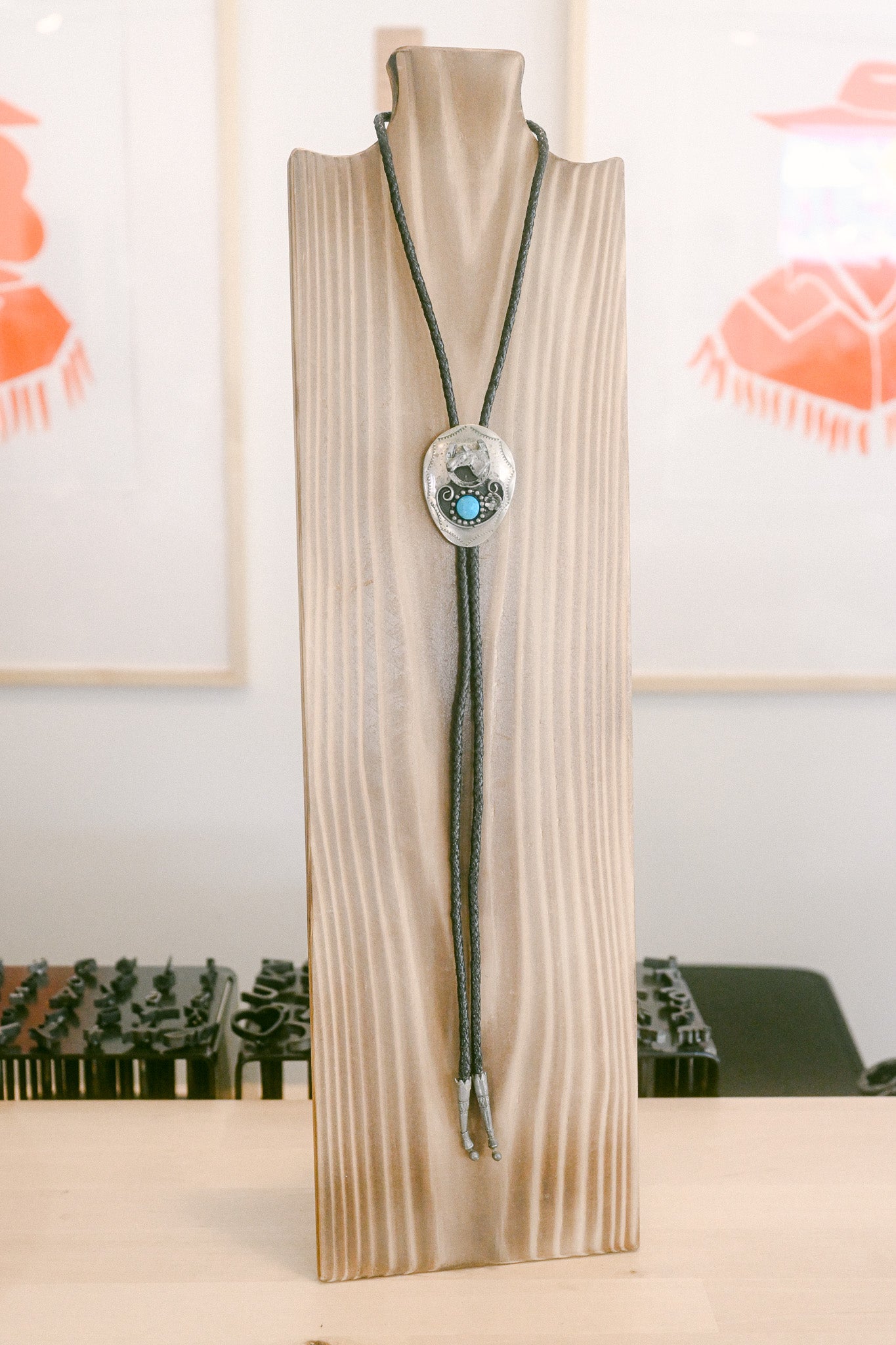 Ervin Begay Navajo Handmade Turquoise Bear Claw Bolo