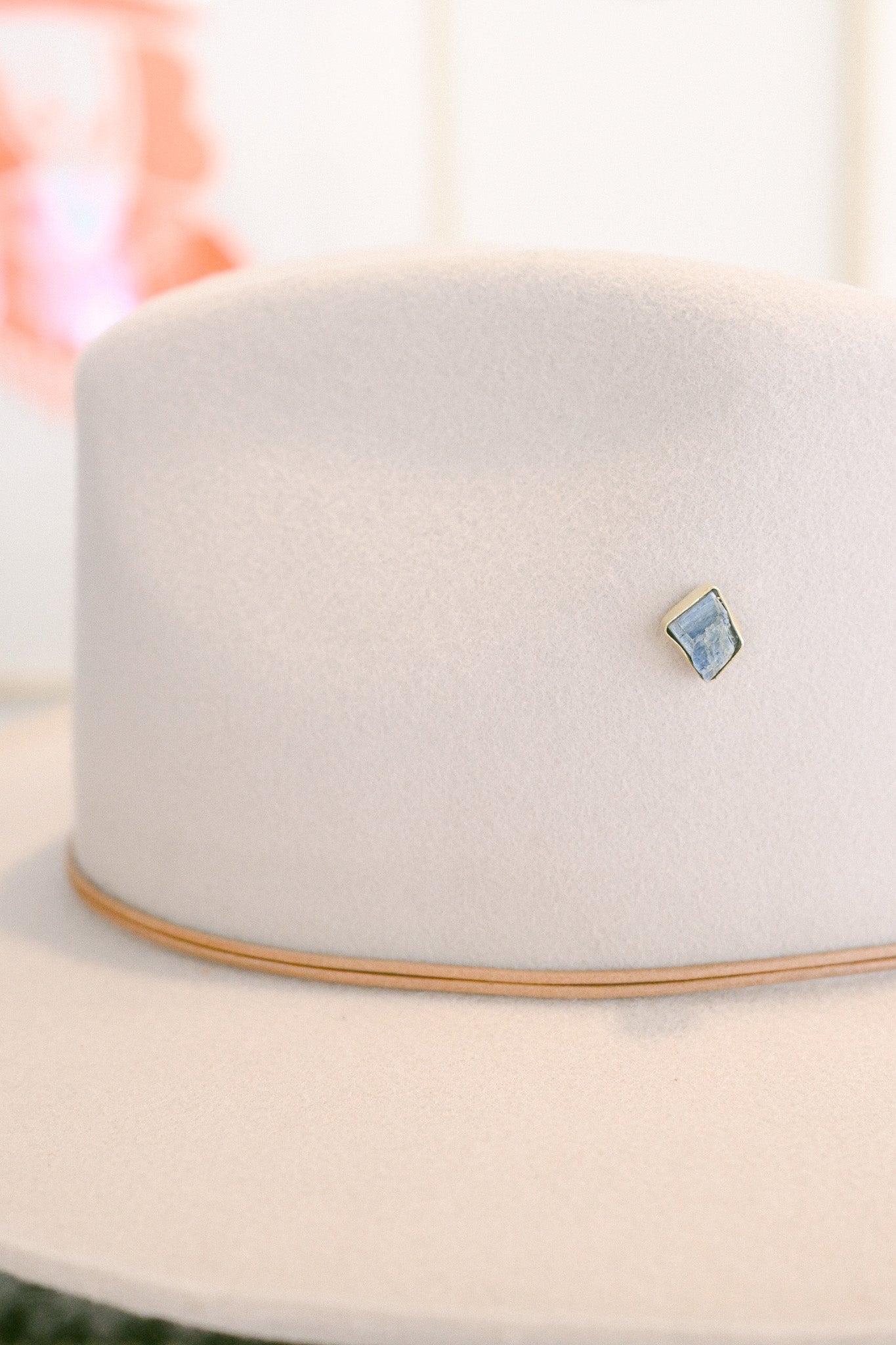 Blue Kyanite Gemstone Hat Charm