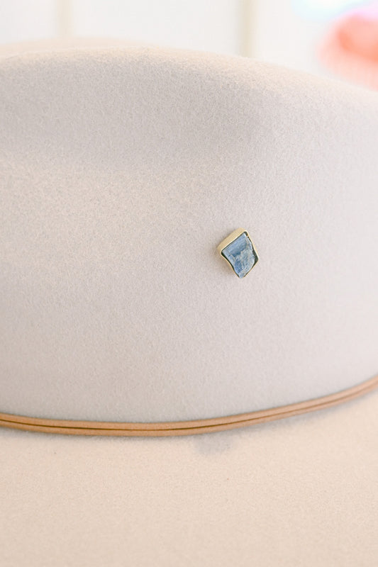 Blue Kyanite Gemstone Hat Charm