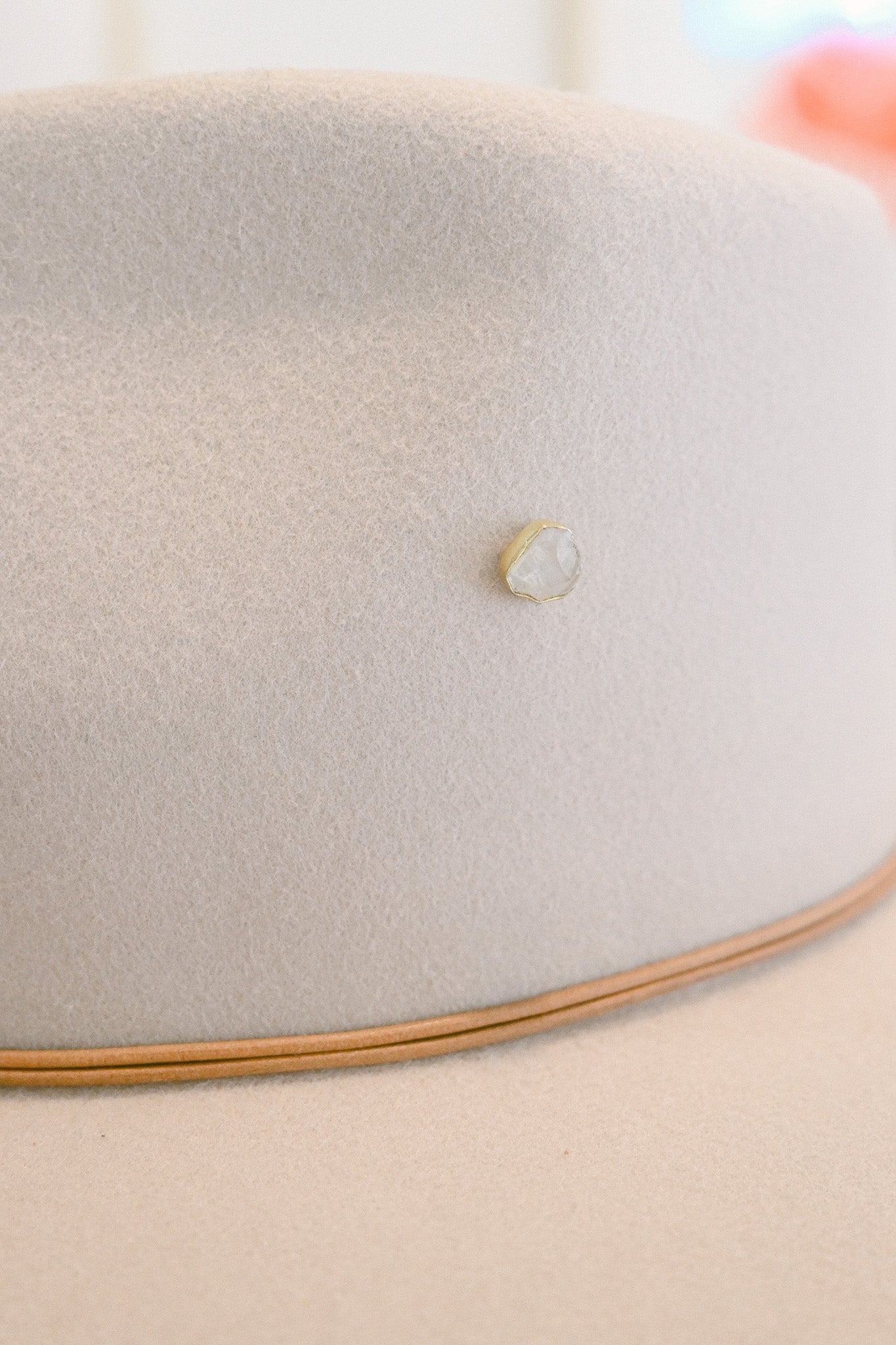 Quartz Gemstone Hat Charm