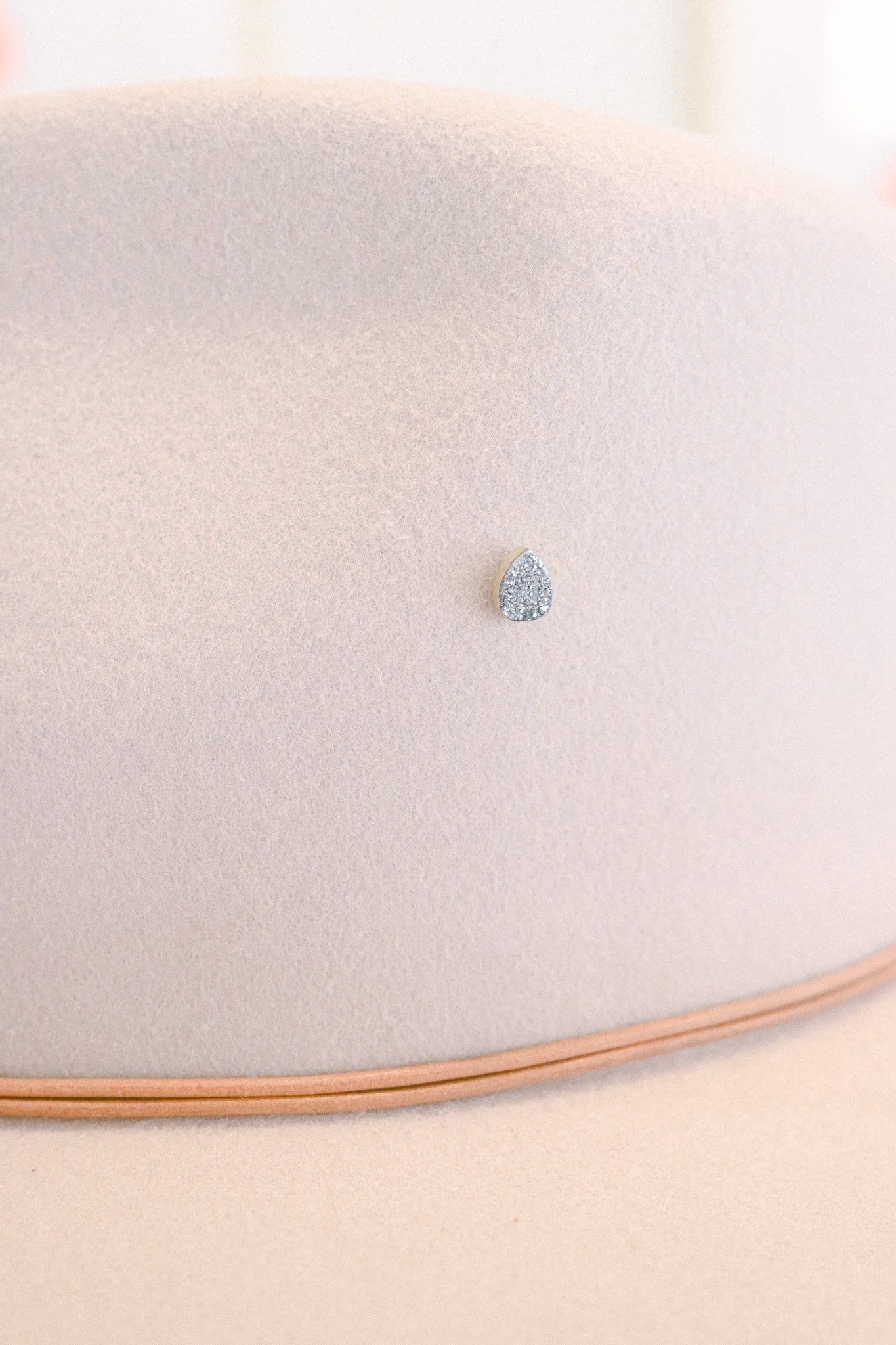 Druzy Teardrop Hat Charm