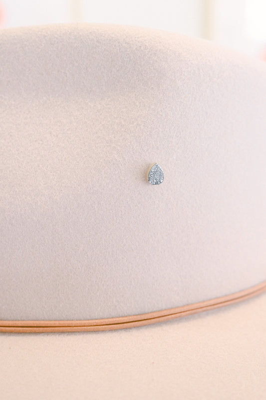 Druzy Teardrop Hat Charm
