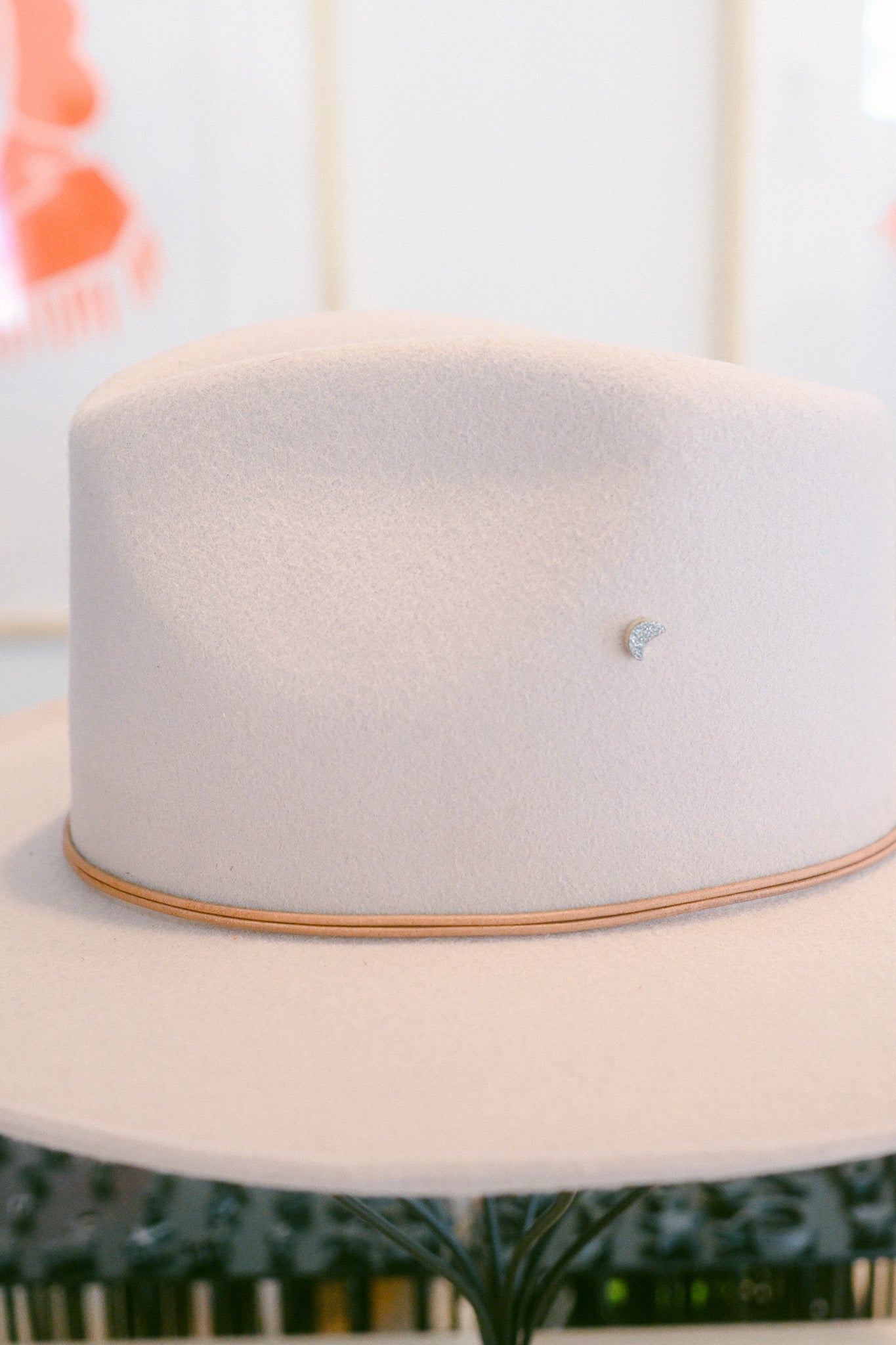 Druzy Moon Hat Charm
