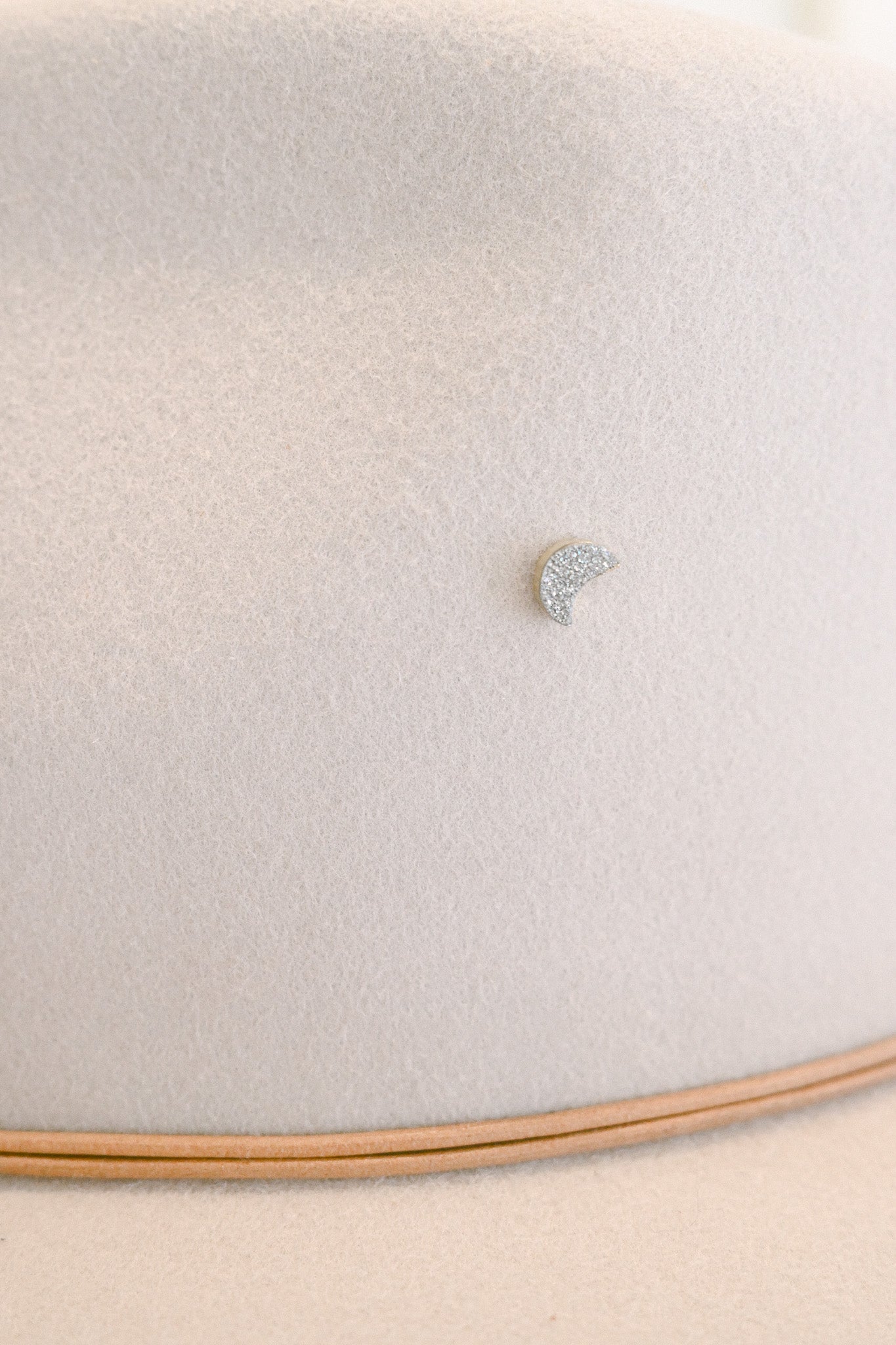 Druzy Moon Hat Charm