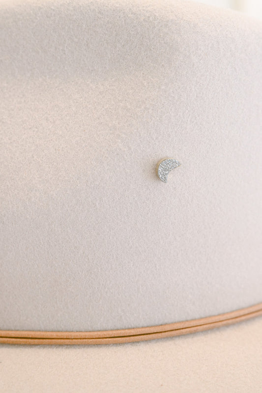 Druzy Moon Hat Charm