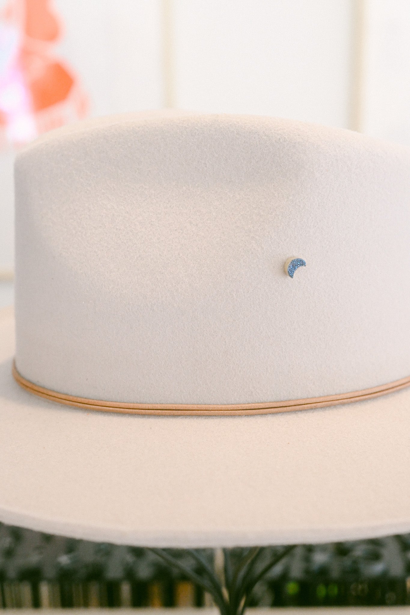 Druzy Moon Hat Charm