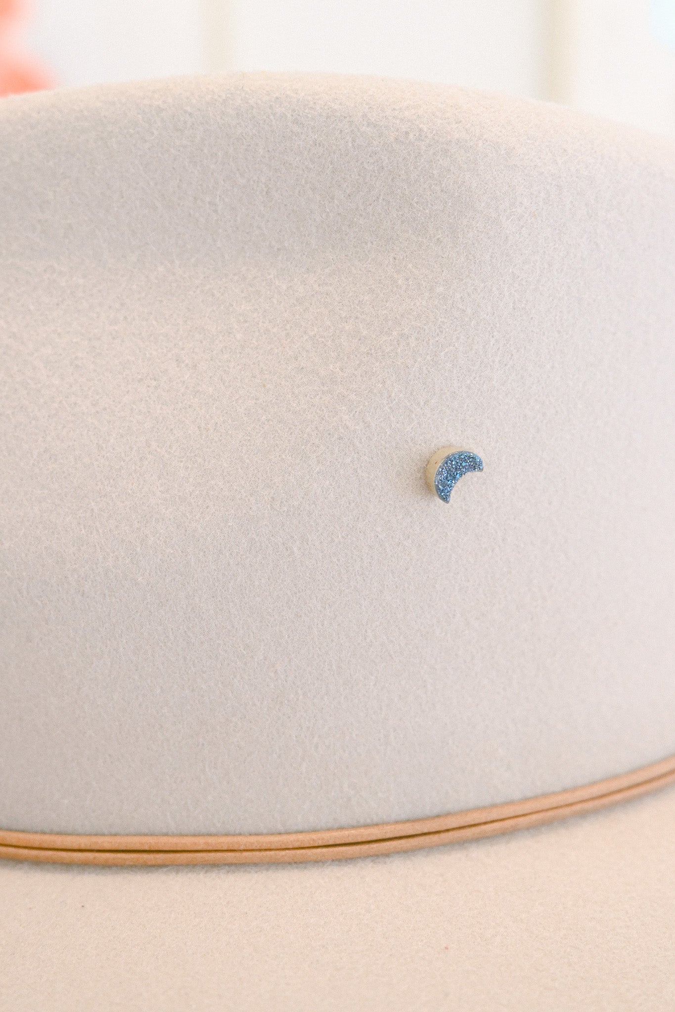 Druzy Moon Hat Charm