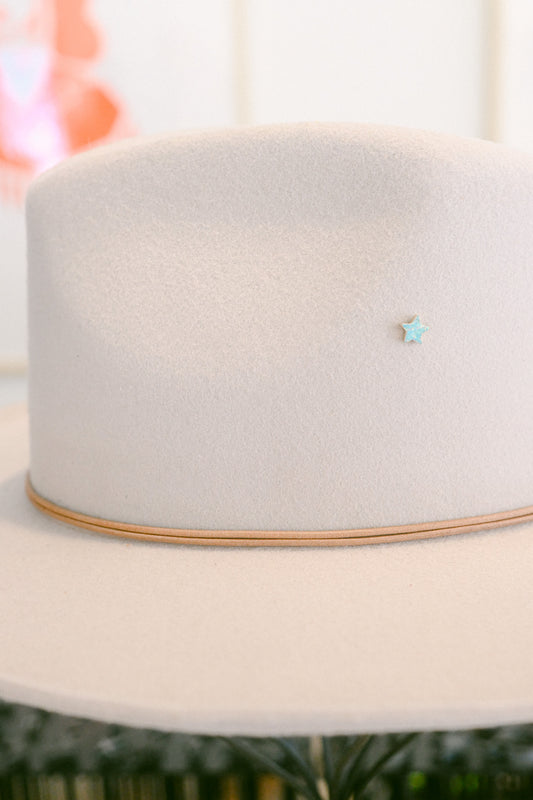 Opal Star Hat Charm