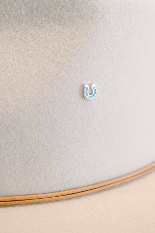 Turquoise Horse Shoe Hat Charm