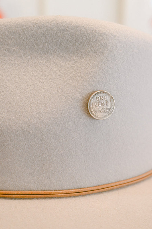 Antique Lucky Penny Coin Pin