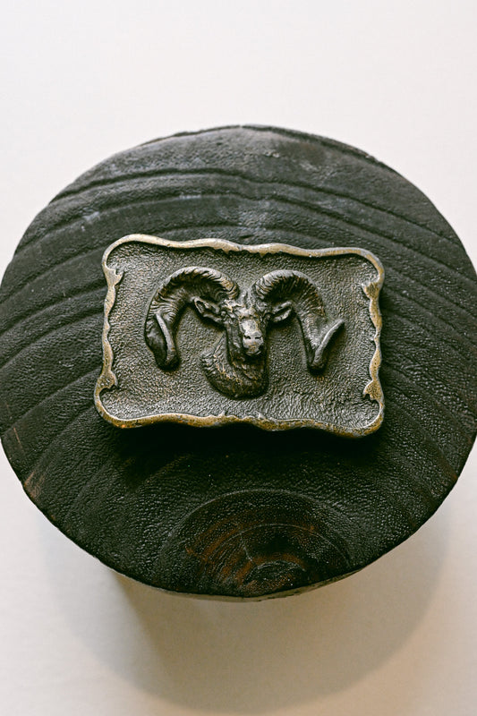 1976 James Lind Vintage Bighorn Sheep Belt Buckle