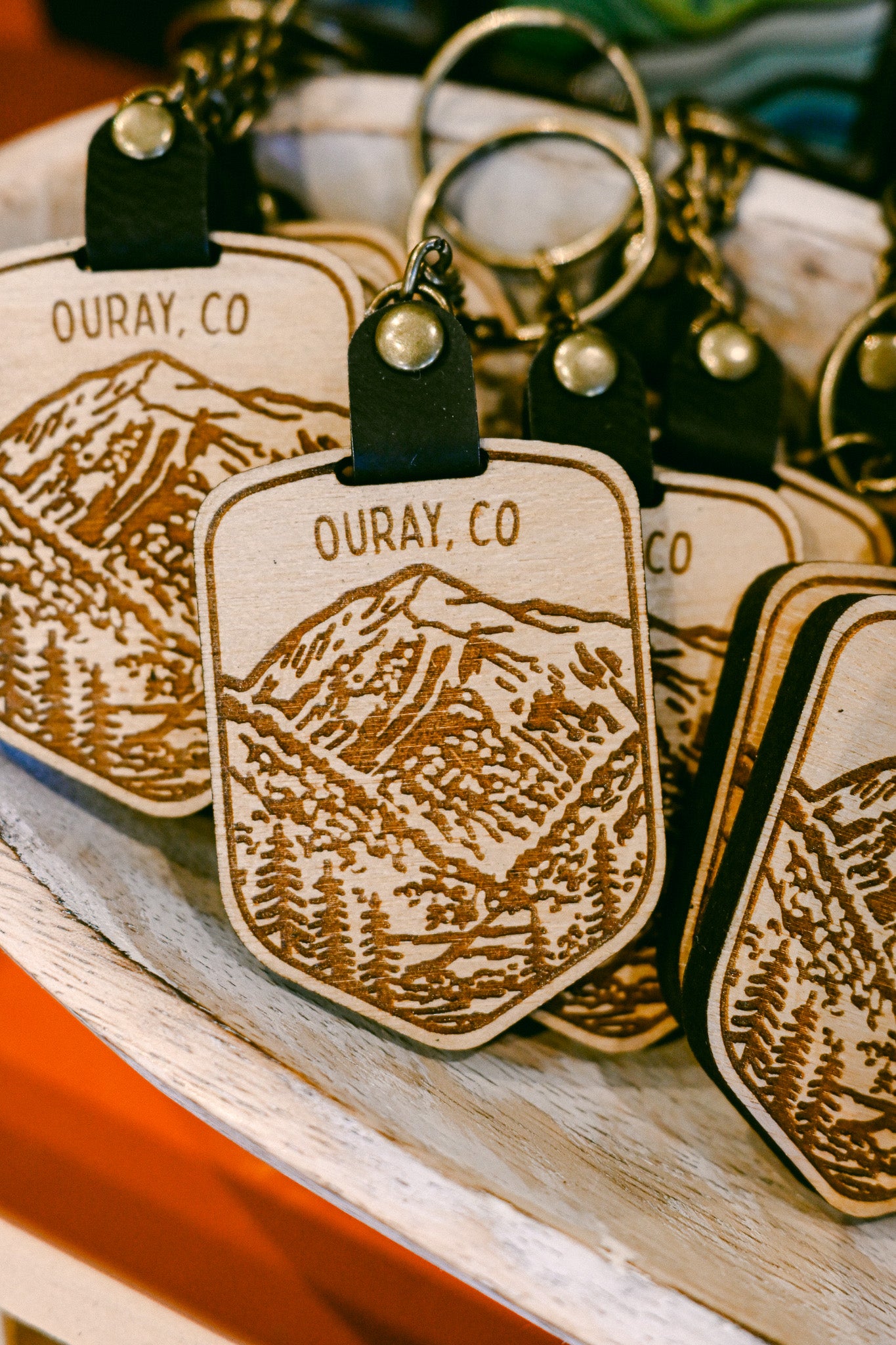 Birch Wood Ouray Keychain