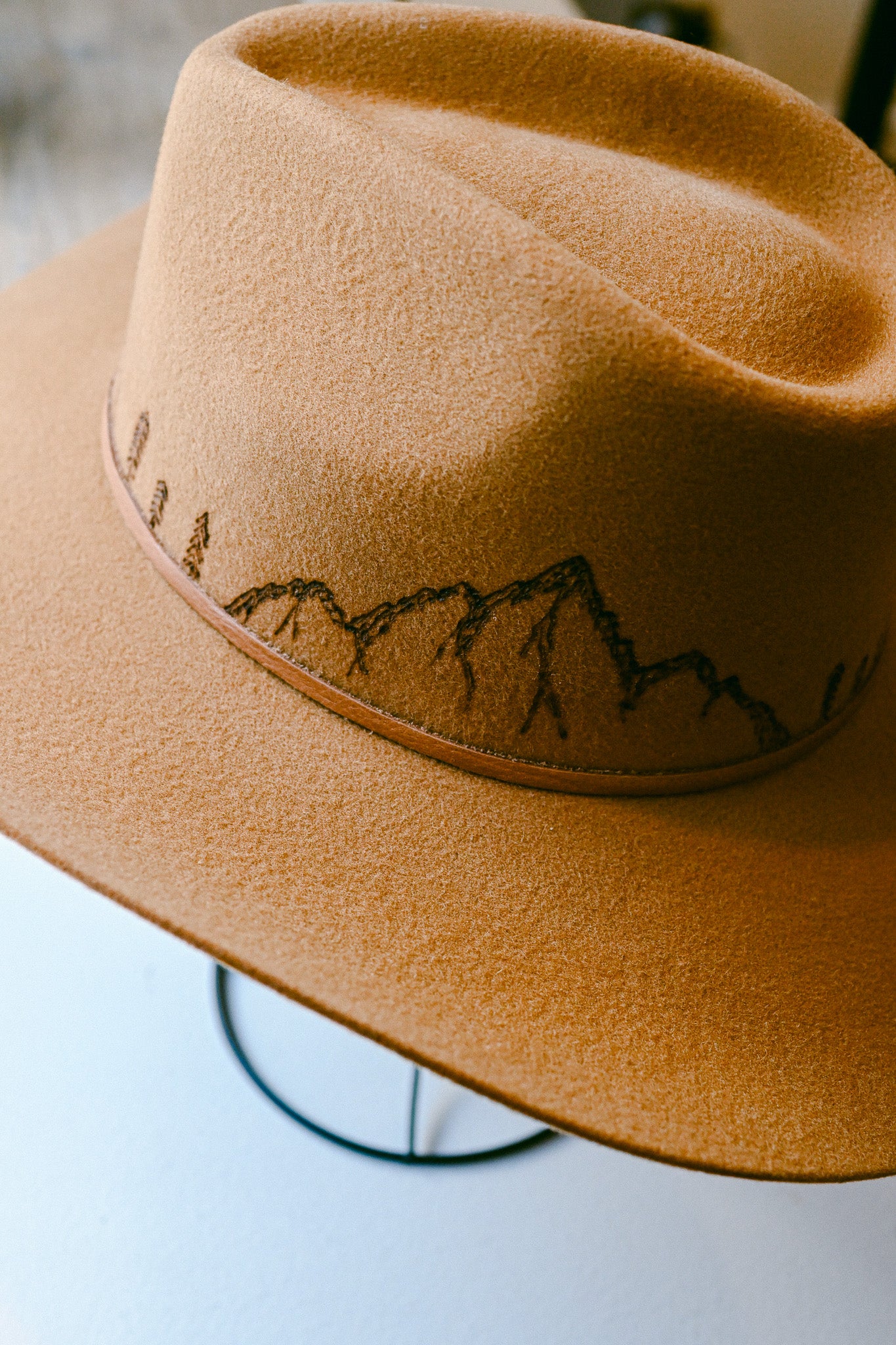 The Charlie - Hand-Burned Mountain Hat