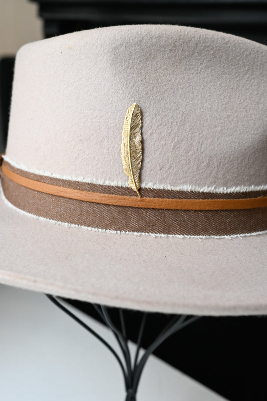 Golden Feather Pin