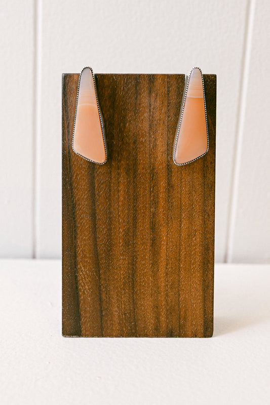Charlene Yazzie Navajo Amber Quartz Sterling Silver Earrings