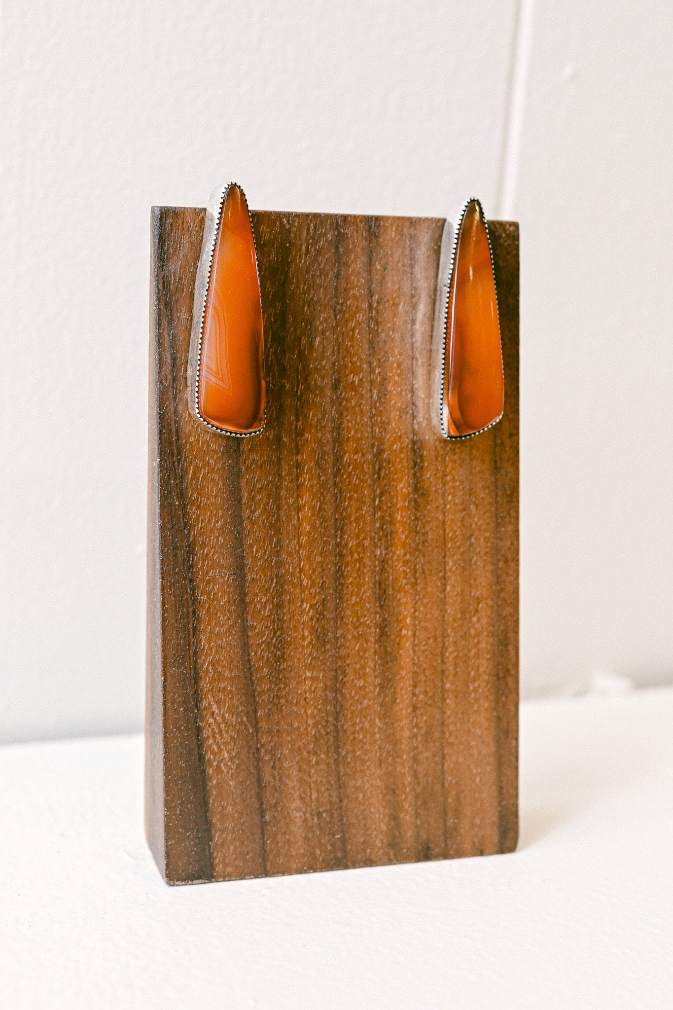 Charlene Yazzie Navajo Amber Quartz Sterling Silver Earrings
