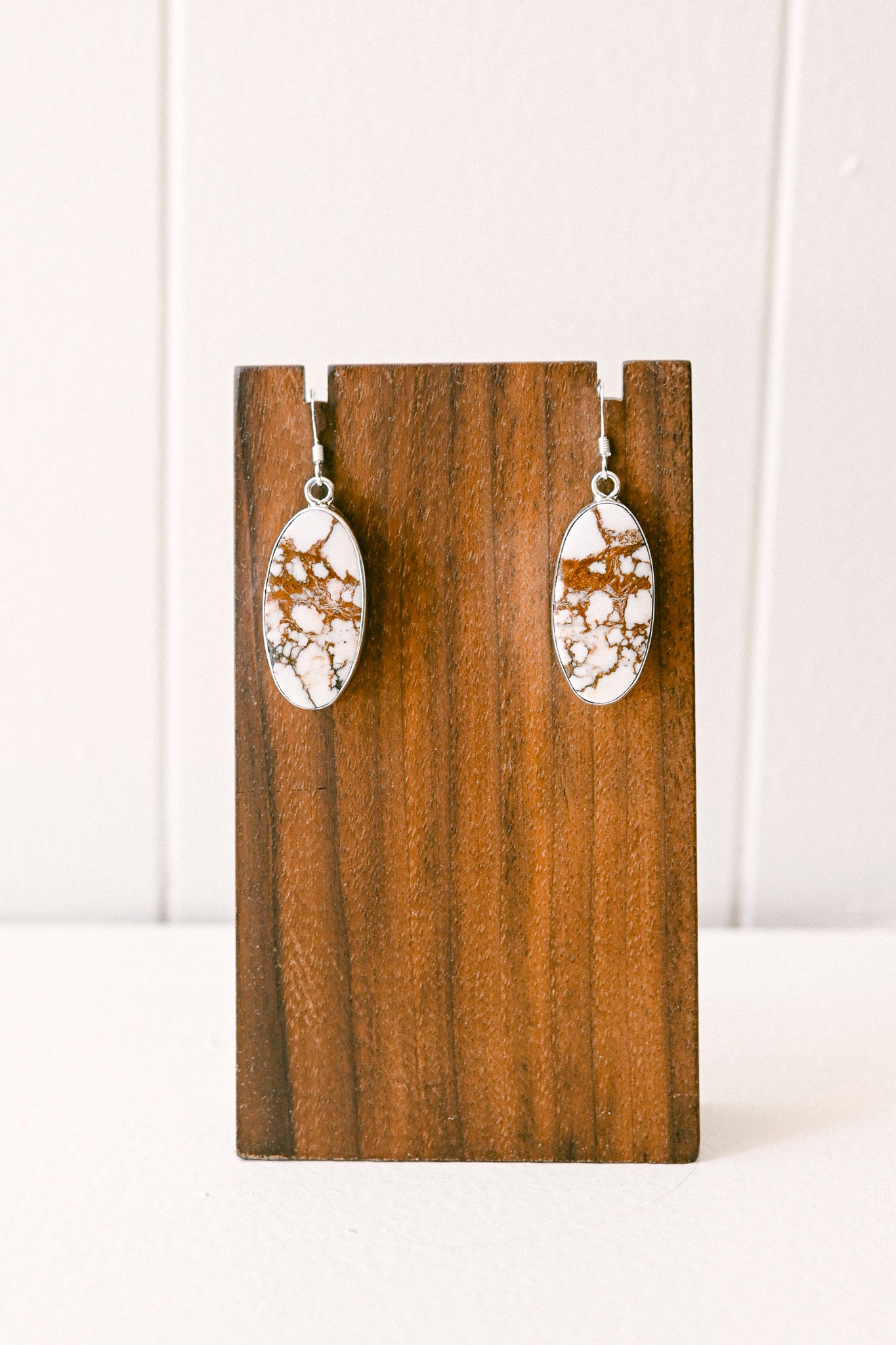 Alice Johnson Navajo Sterling Silver Wild Horse Drop Earrings