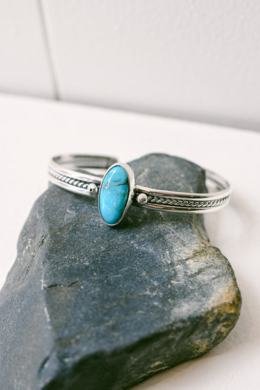 Navajo Turquoise Sterling Silver Bracelet