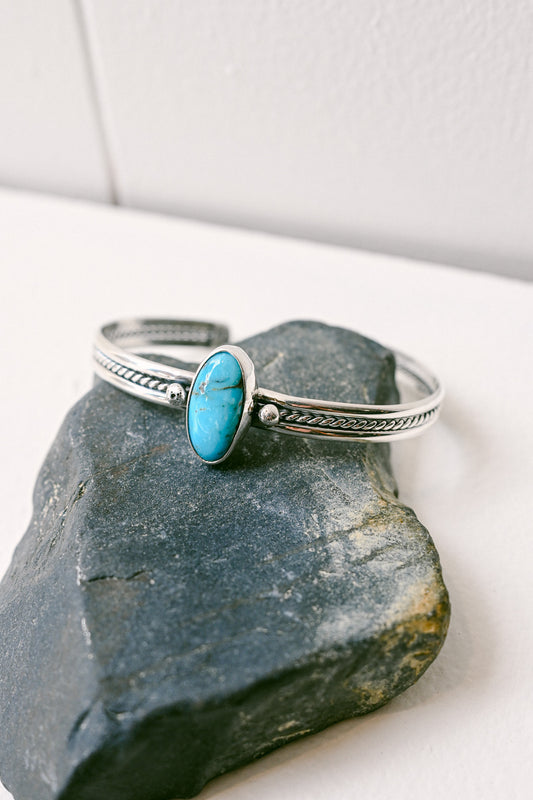 Navajo Turquoise Sterling Silver Bracelet