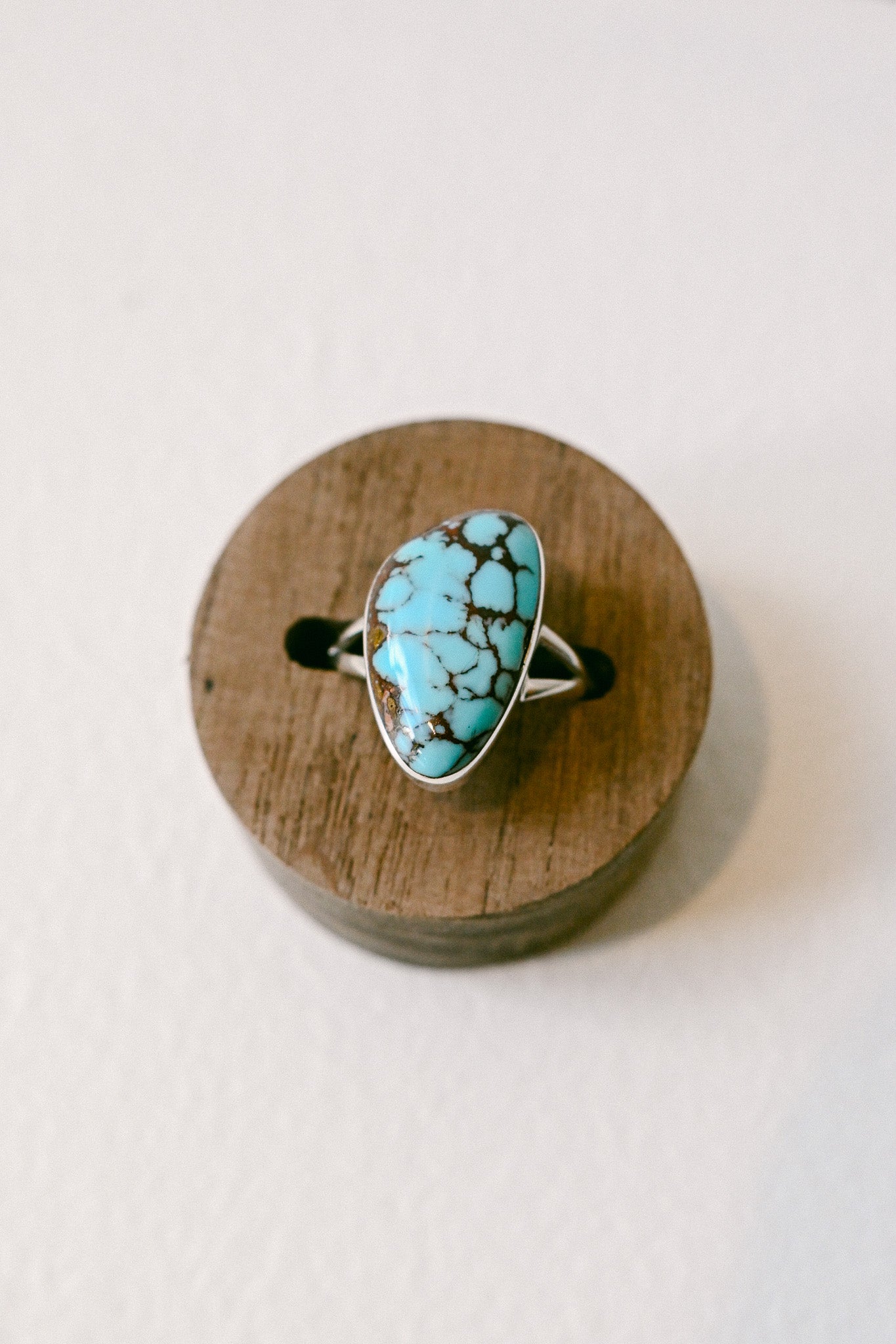 Sheryl Martinez Navajo Prince Mine Turquoise Sterling Silver Oblong Ring