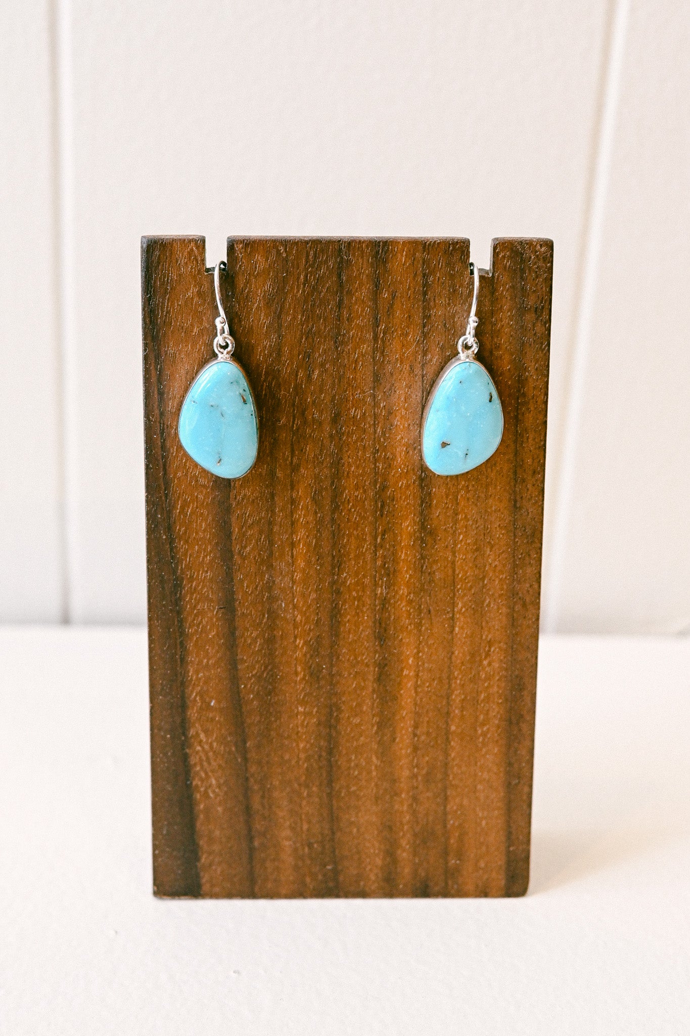 Sheryl Martinez Navajo Turquoise Sterling Hook Earrings
