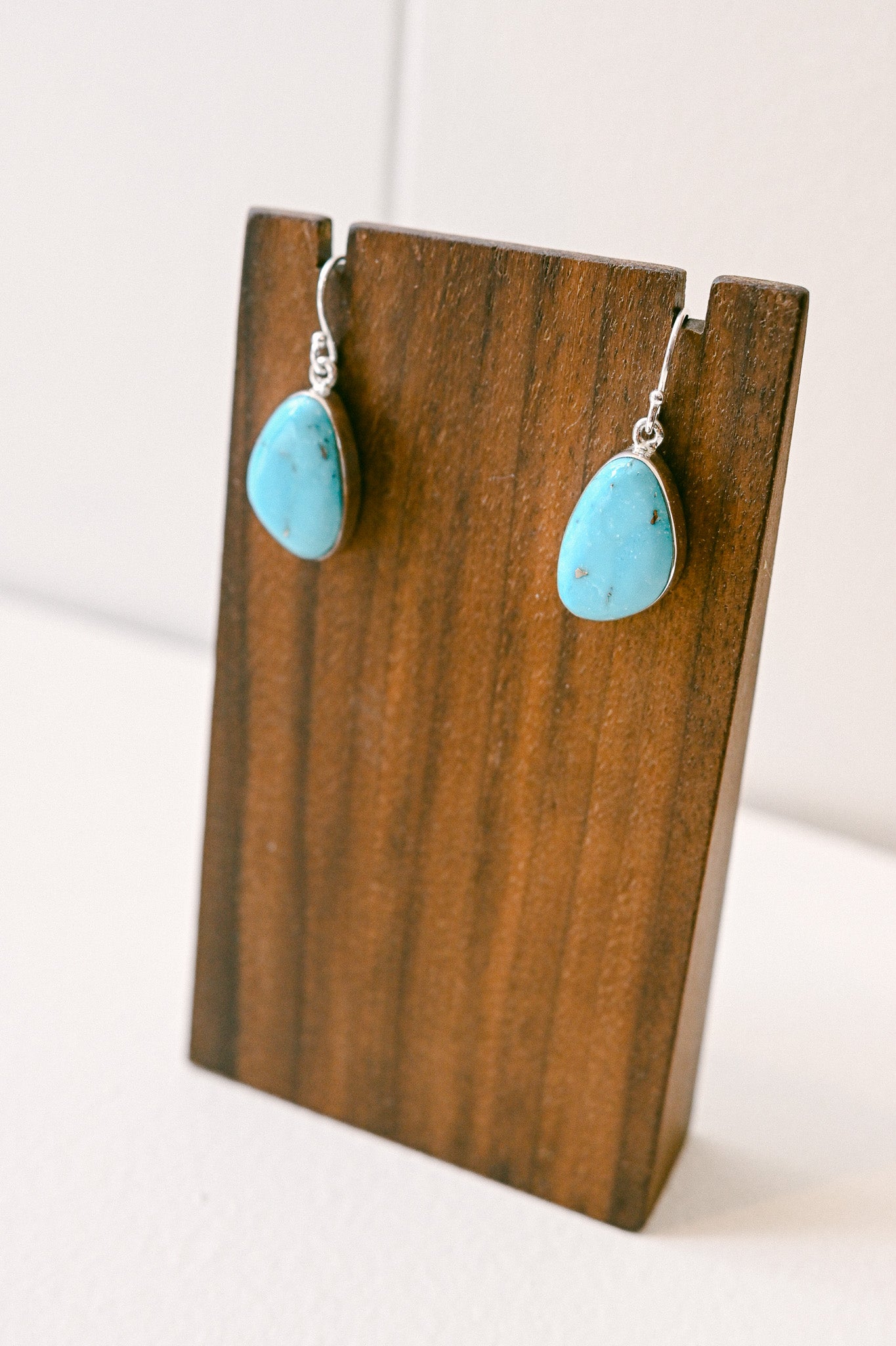 Sheryl Martinez Navajo Turquoise Sterling Hook Earrings