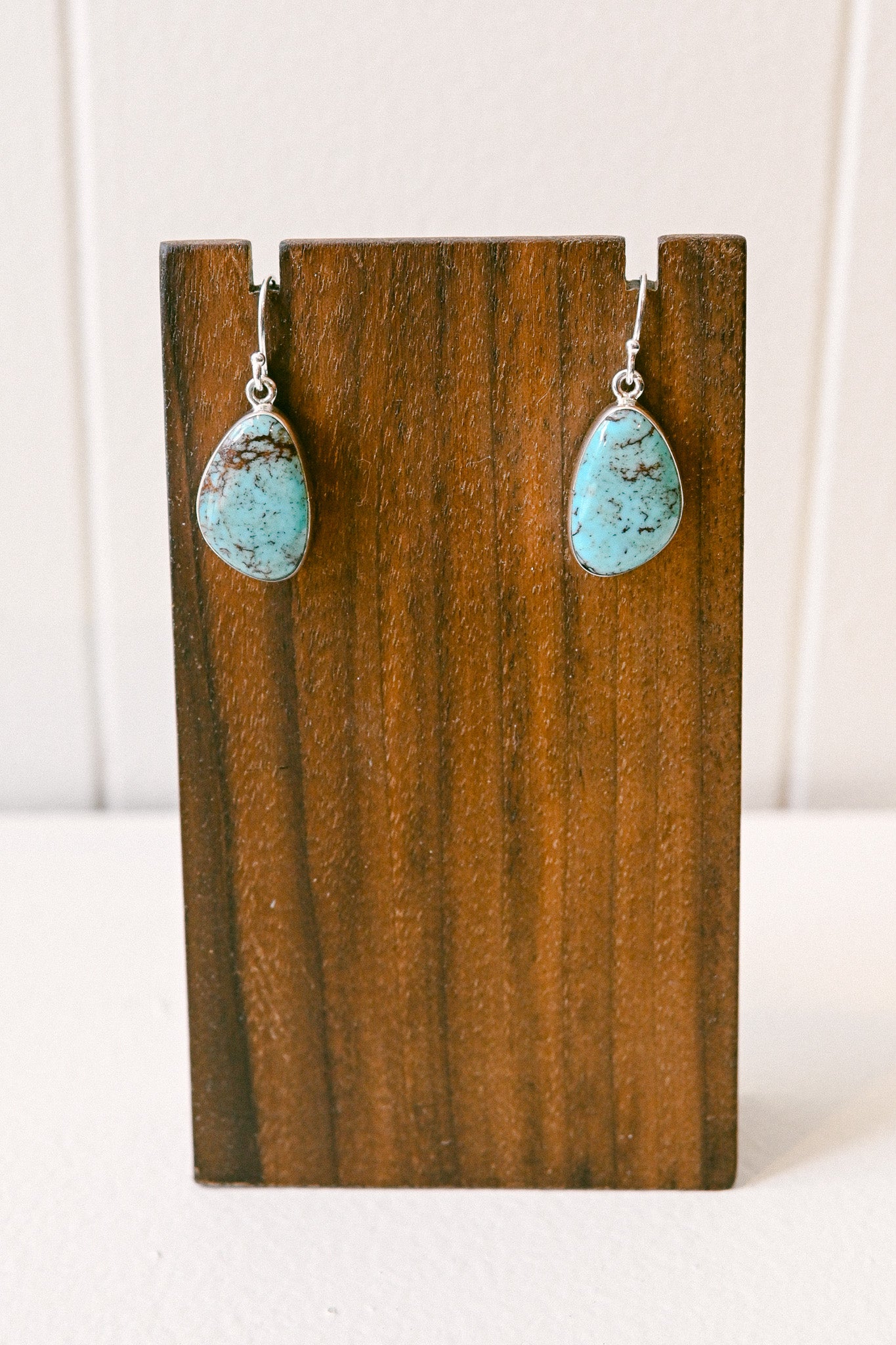 Sheryl Martinez Navajo Turquoise Sterling Hook Earrings