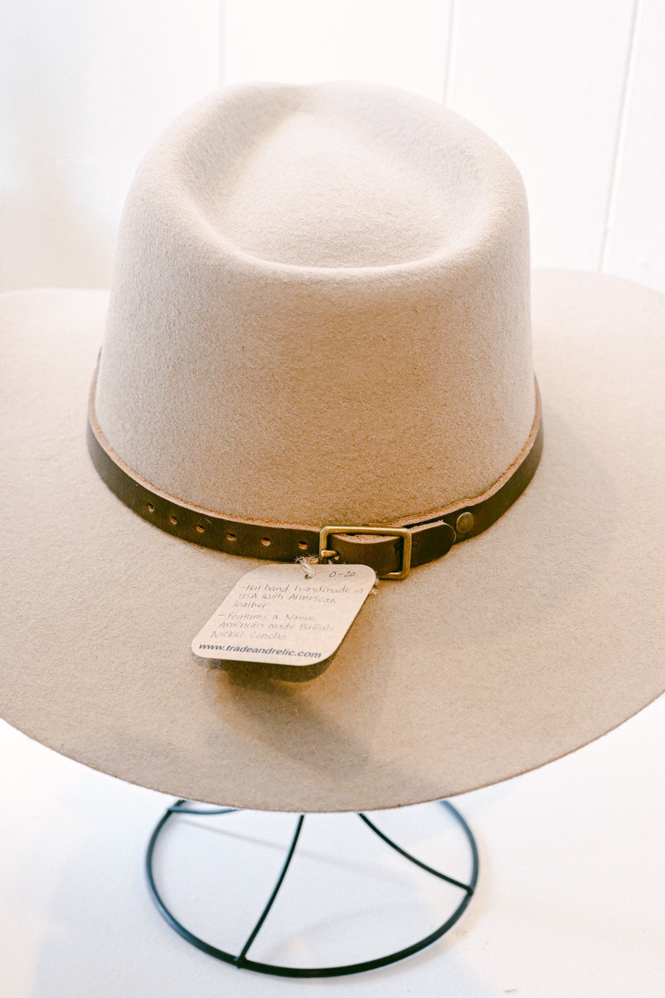 Buffalo Nickel Leather Hat Band