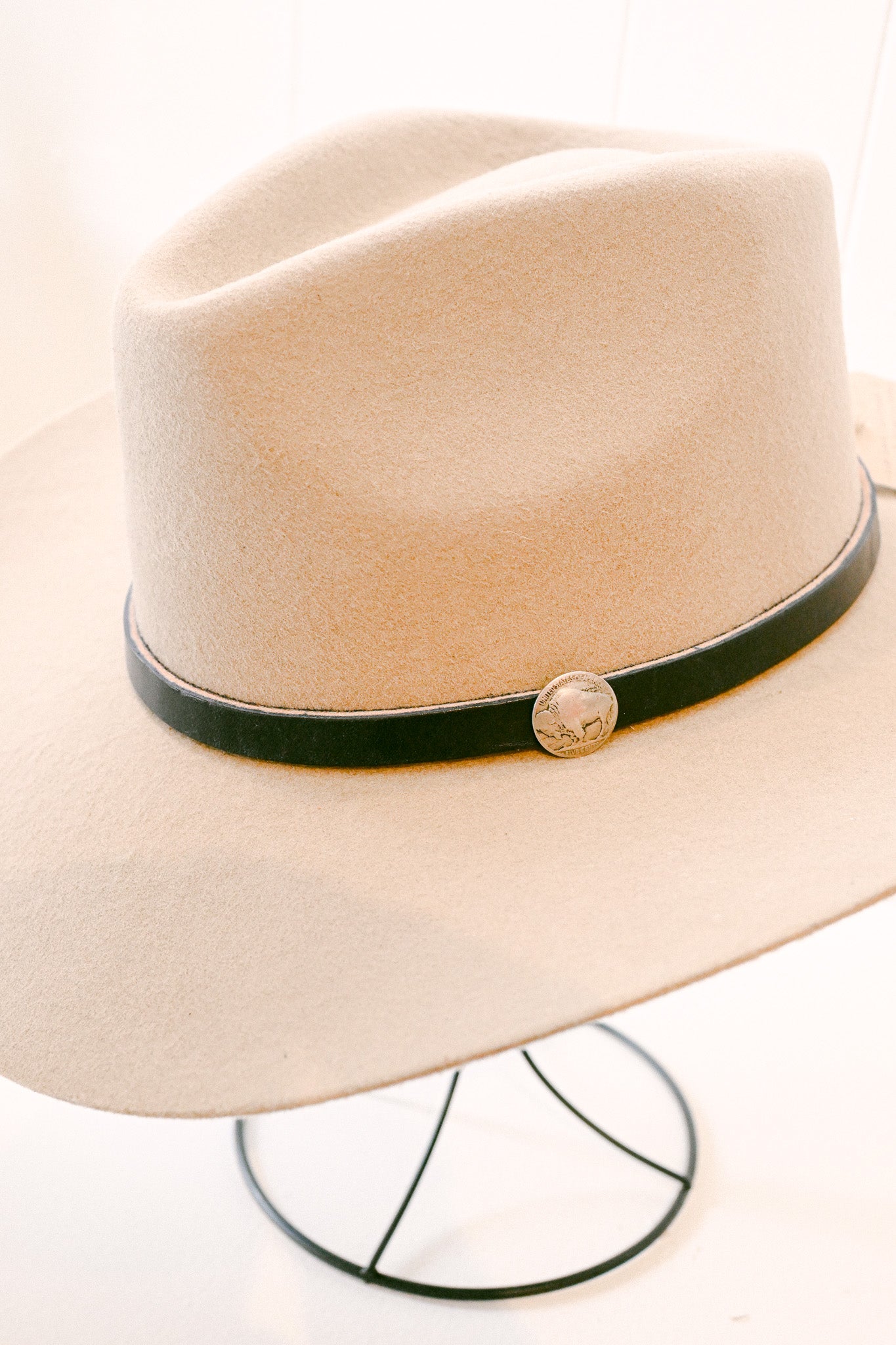 Buffalo Nickel Leather Hat Band