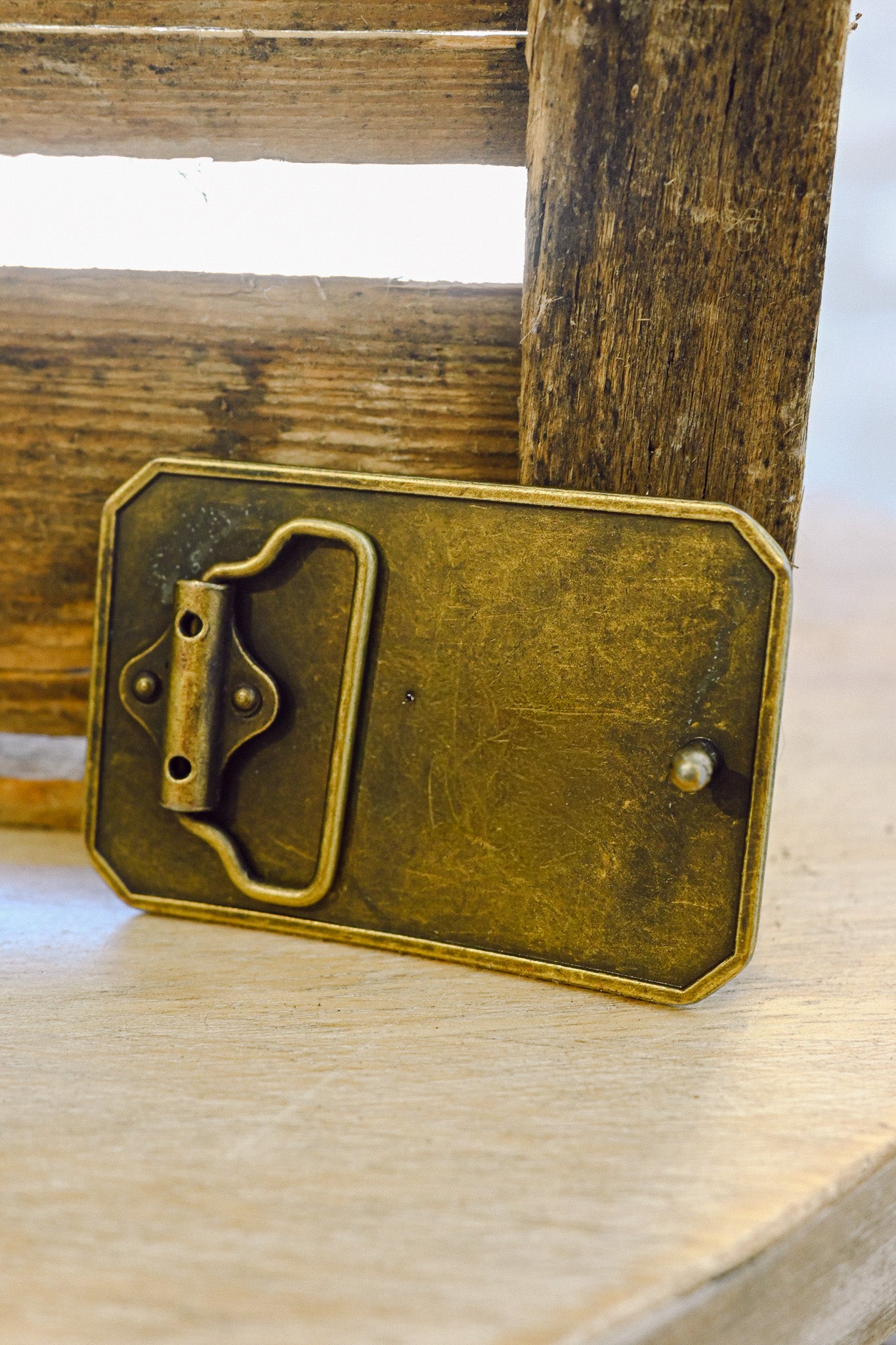 Brass Bronc Rider Vintage Belt Buckle