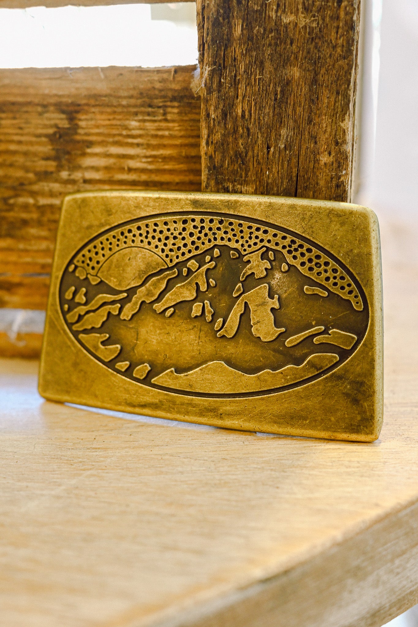 Brass Mountains Vintage Belt Buckle