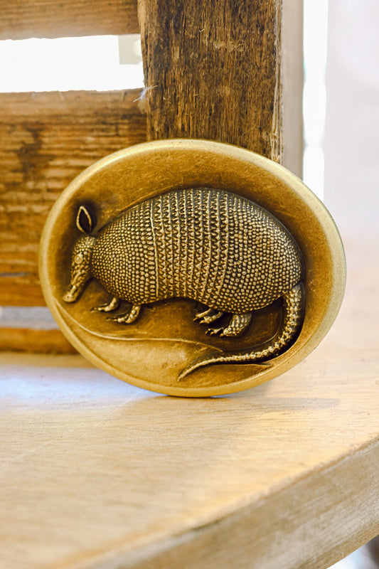 Brass Armadillo Vintage Belt Buckle