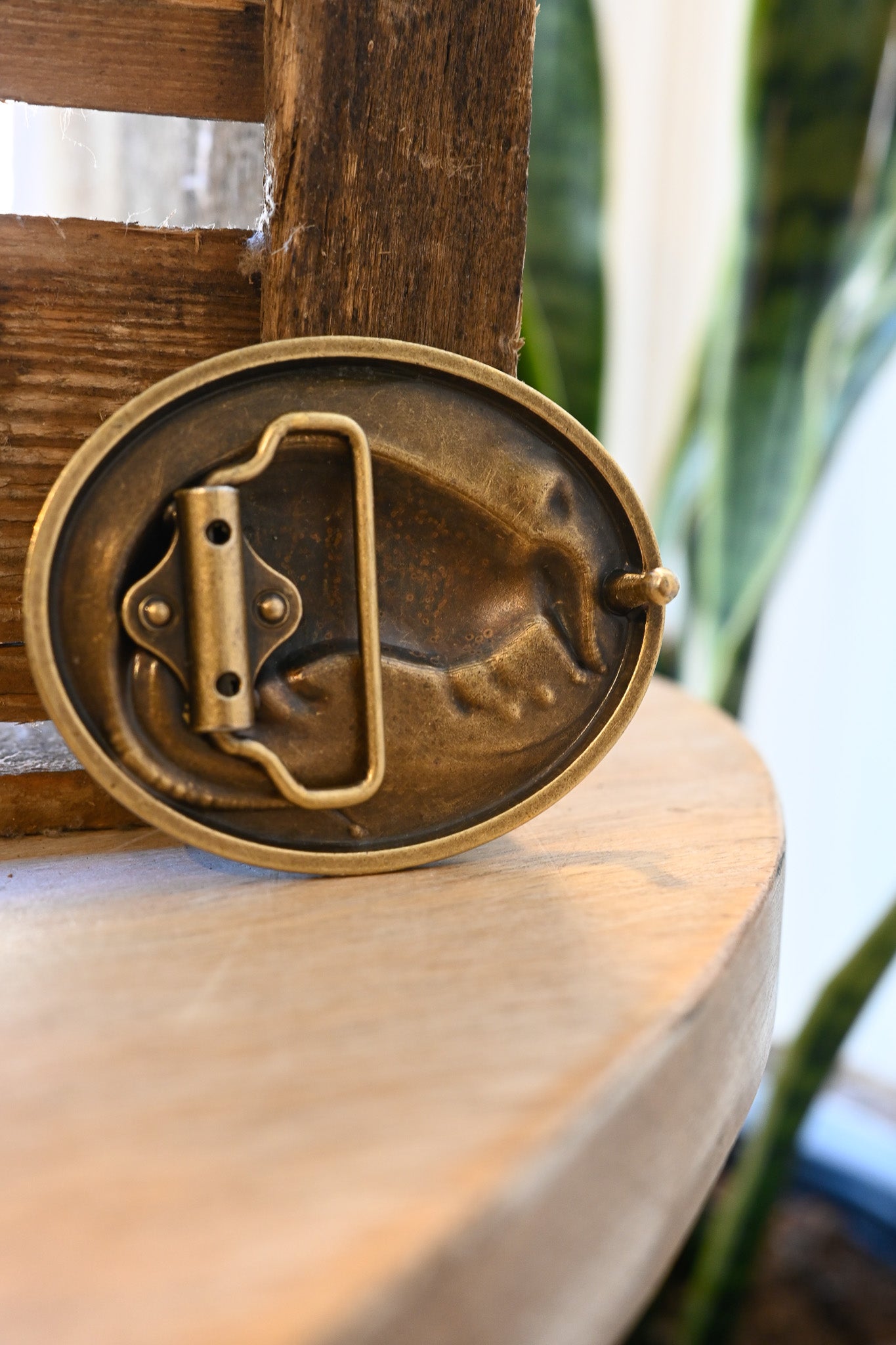 Brass Armadillo Vintage Belt Buckle