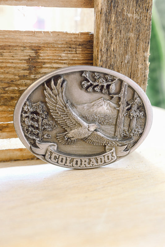 Vintage 1986 Colorado Belt Buckle