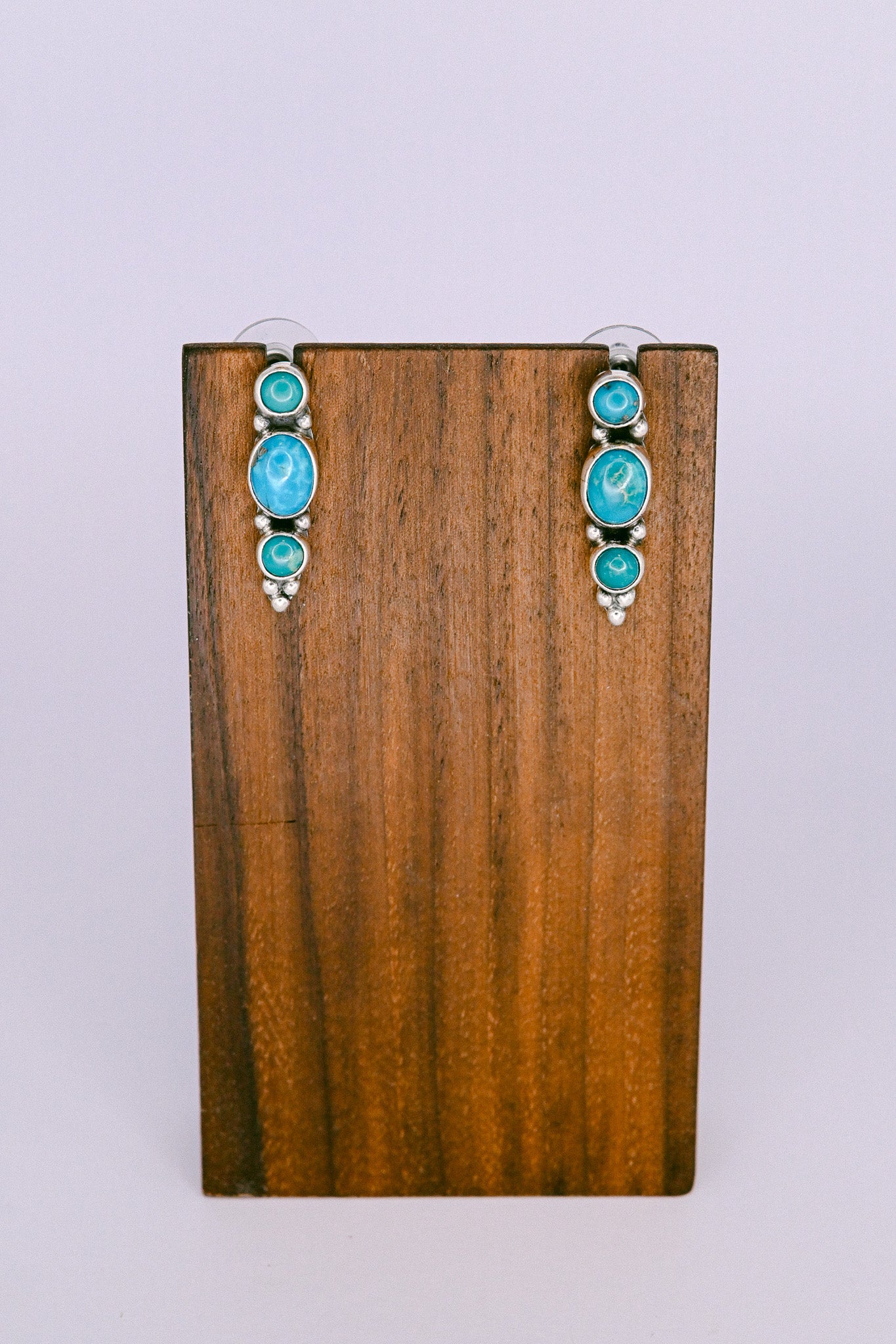 Alice Johnson Navajo Sterling Silver and Turquoise Post Earrings