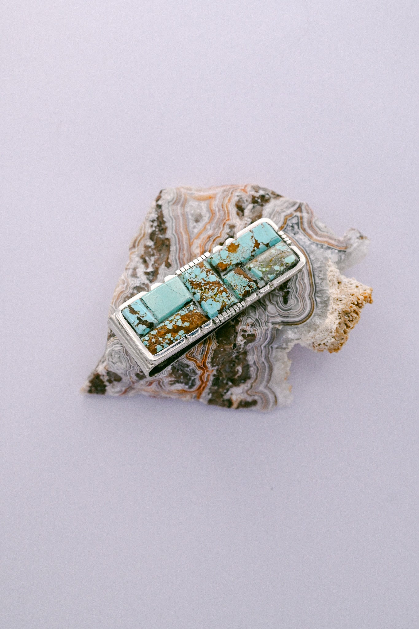 Brandon Etcitty Navajo Turquoise and Sterling Silver Money Clip
